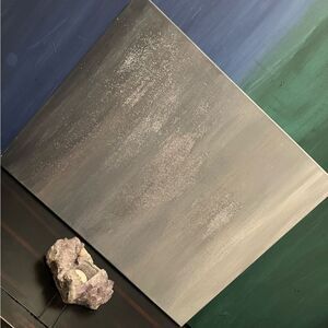 Abstract Gray silver glitter Canvas Art 20x24